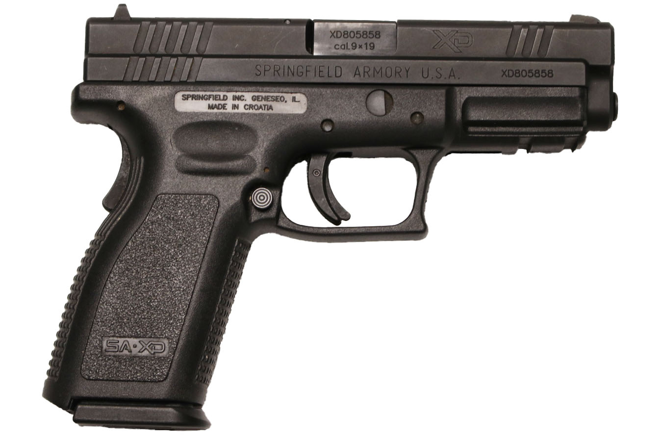 SPRINGFIELD XD-9 9mm Police Trade-In Pistol with Original Case